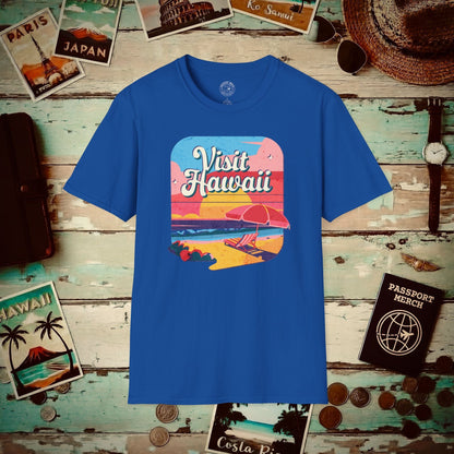 Retro Visit Hawaii T-Shirt Royal / S