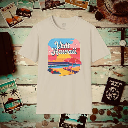 Retro Visit Hawaii T-Shirt Sand / S