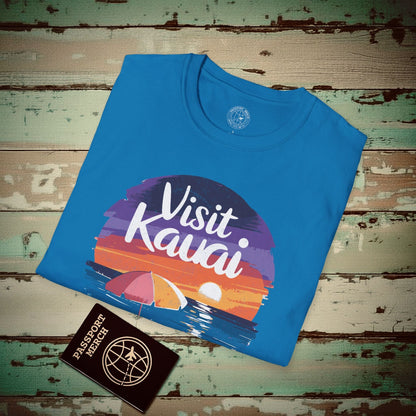 Retro Visit Kauai Hawaii T-Shirt Sapphire / S