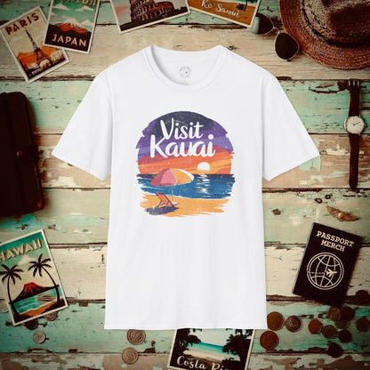 Retro Visit Kauai Hawaii T-Shirt White / S