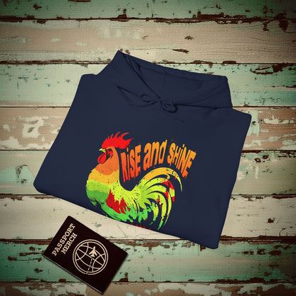 Rise and Shine Rooster, Hawaii Hoodie Navy / S