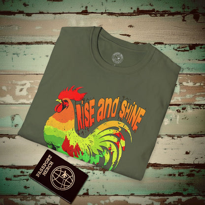 Rise and Shine Rooster, Hawaii T-Shirt Military Green / S