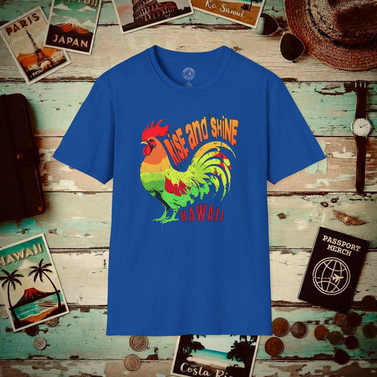 Rise and Shine Rooster, Hawaii T-Shirt Royal / S