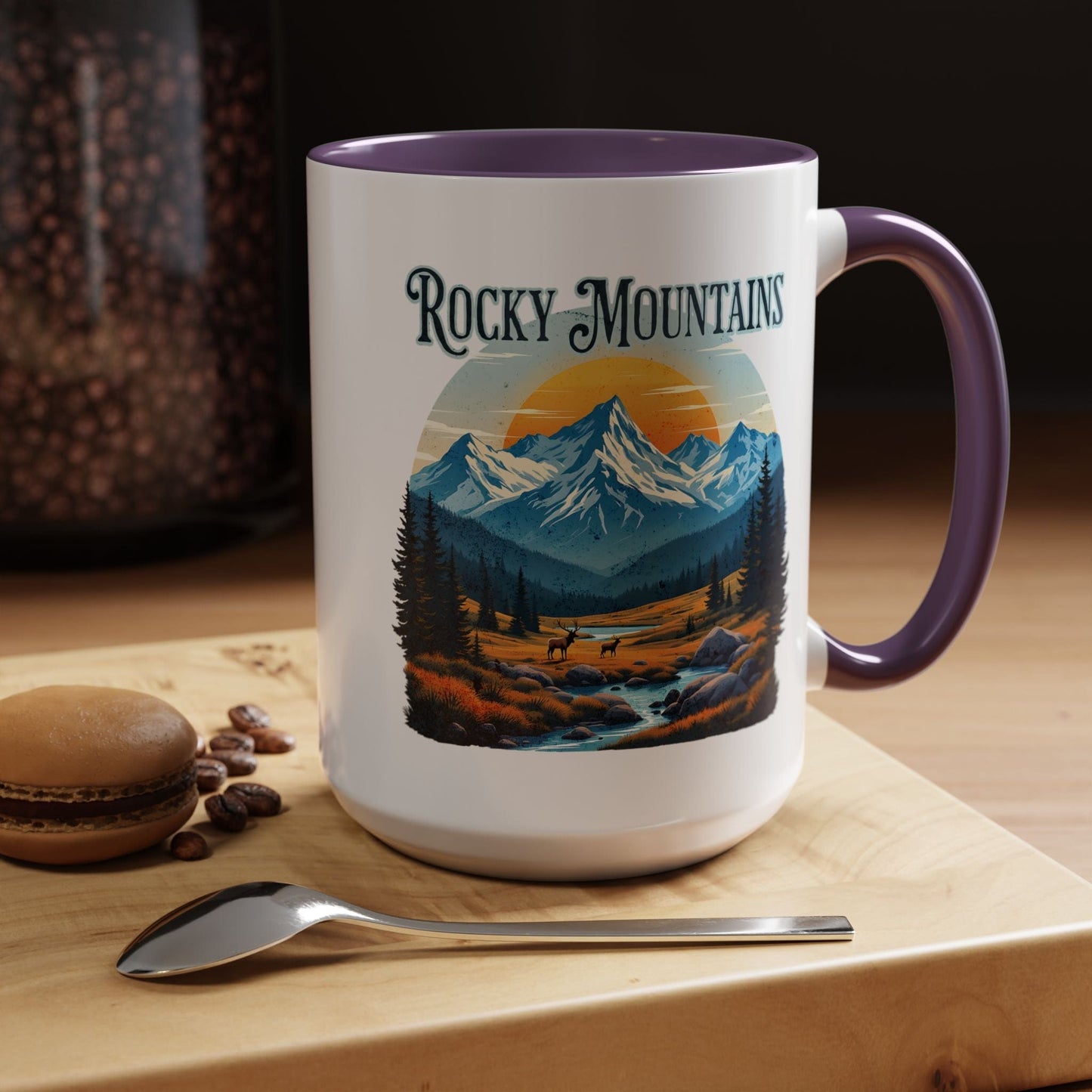Rocky Mountains, Colorado 15oz Mug Purple / 15oz