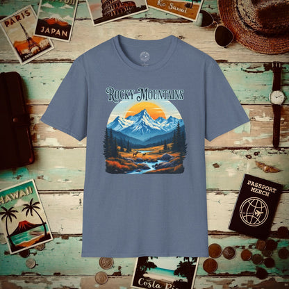 Rocky Mountains, Colorado T-Shirt Heather Indigo / S