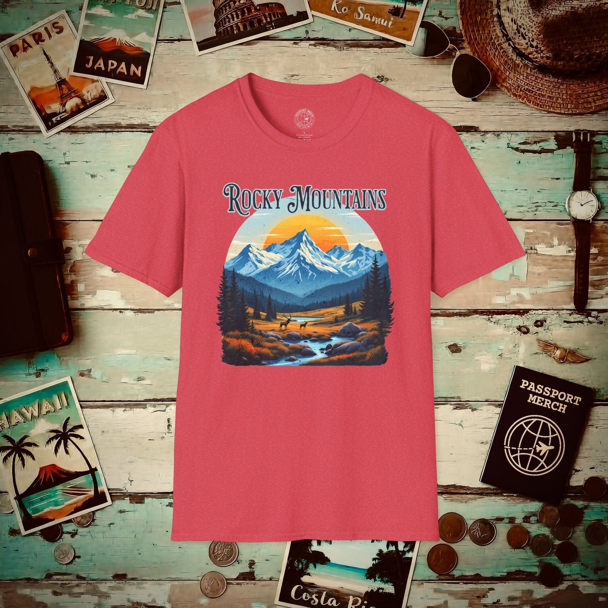 Rocky Mountains, Colorado T-Shirt Heather Red / S