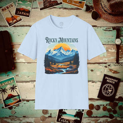 Rocky Mountains, Colorado T-Shirt Light Blue / S