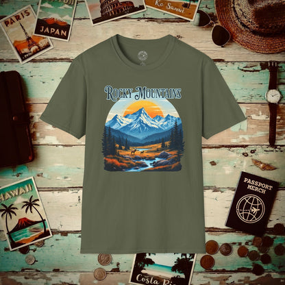 Rocky Mountains, Colorado T-Shirt Military Green / S