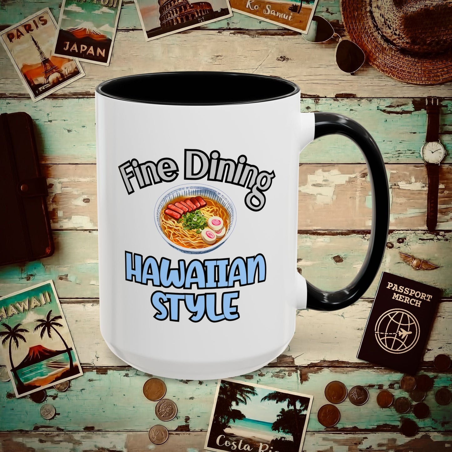 Saimin Fine Dining Hawaiian Style 15oz Mug Black / 15oz