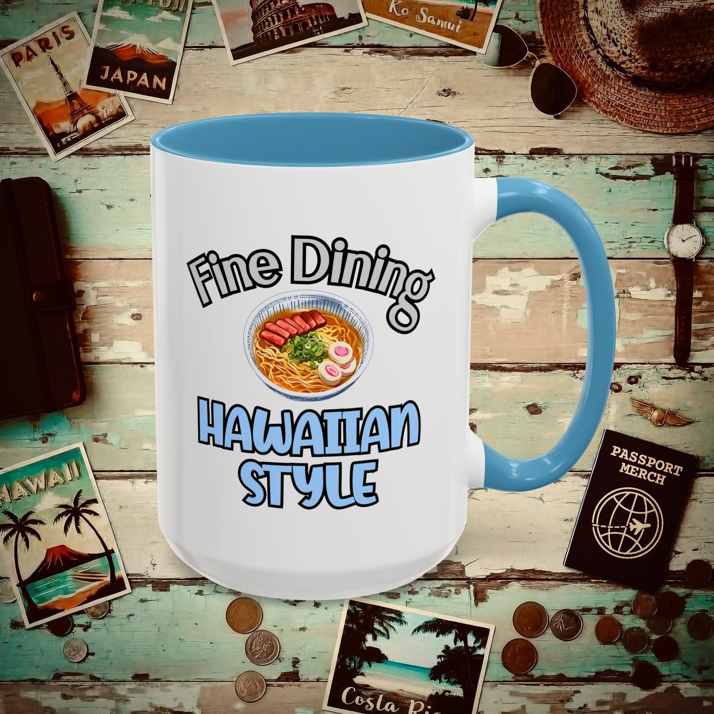 Saimin Fine Dining Hawaiian Style 15oz Mug Light Blue / 15oz