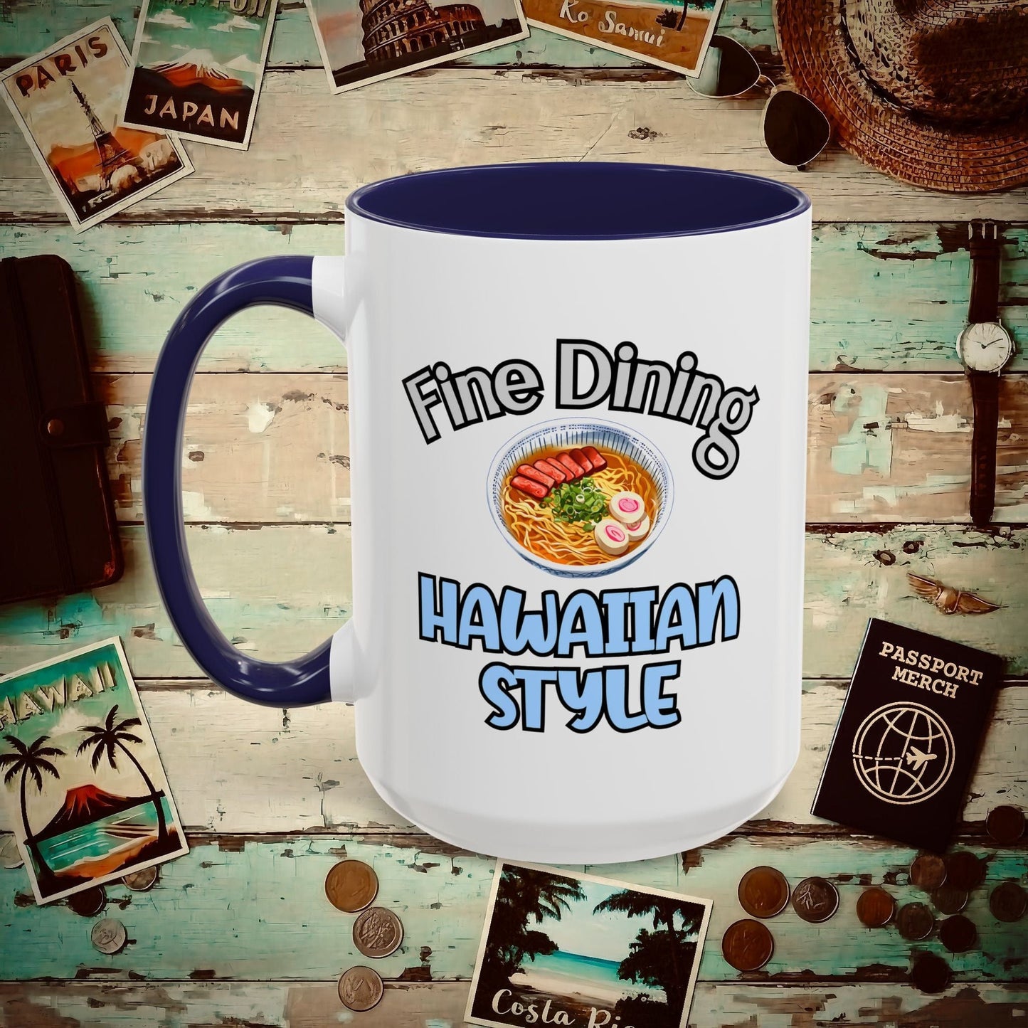 Saimin Fine Dining Hawaiian Style 15oz Mug Navy / 15oz