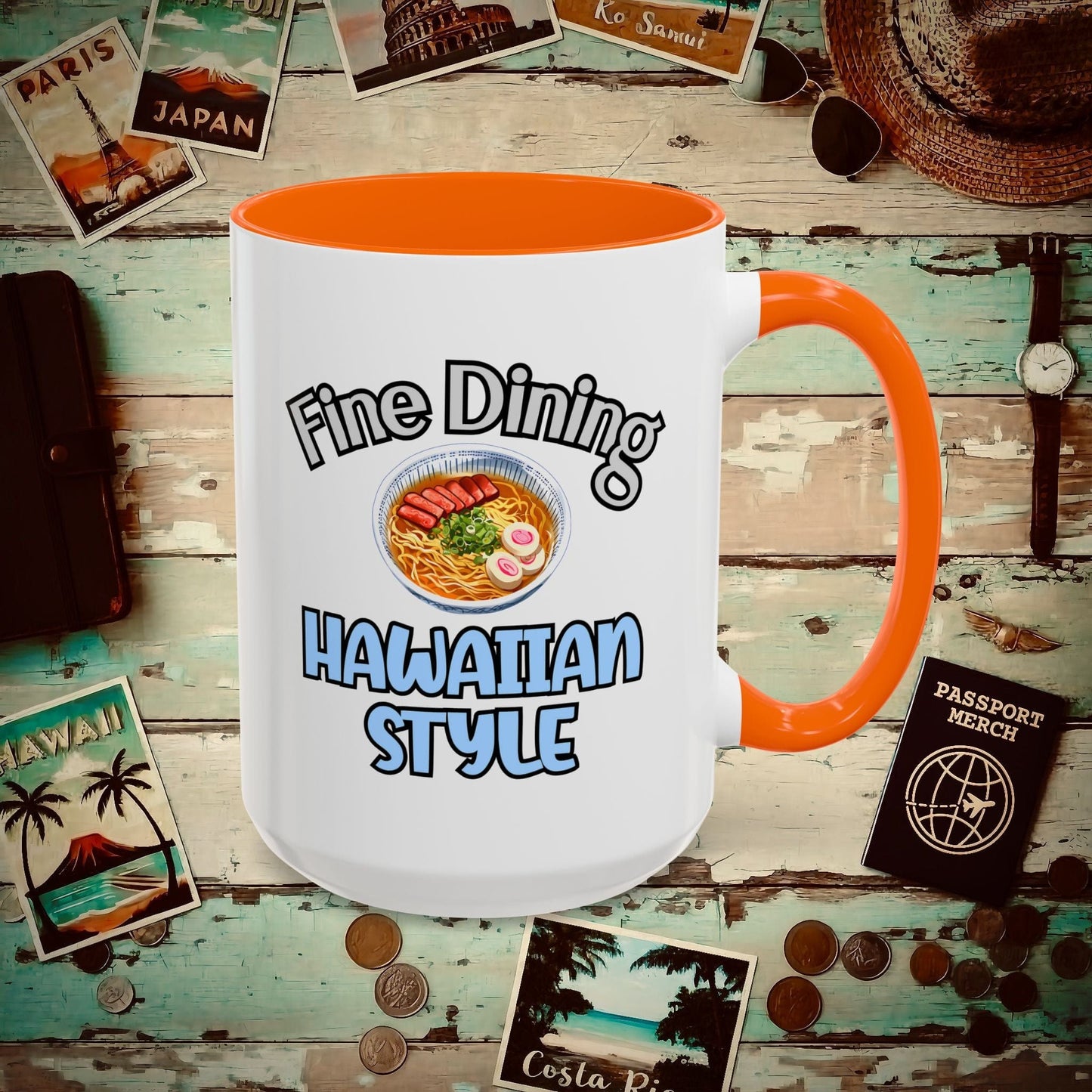 Saimin Fine Dining Hawaiian Style 15oz Mug Orange / 15oz