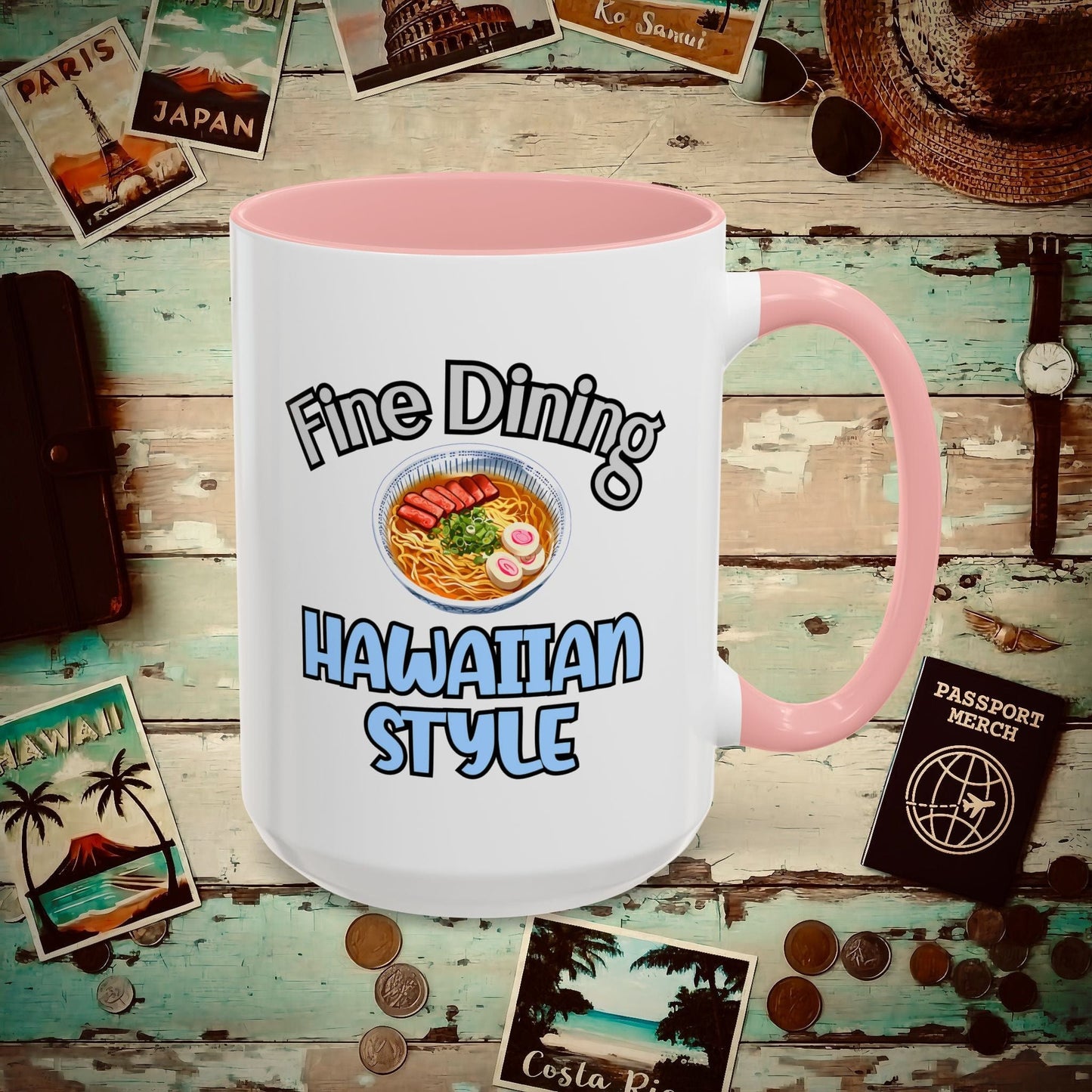 Saimin Fine Dining Hawaiian Style 15oz Mug Pink / 15oz