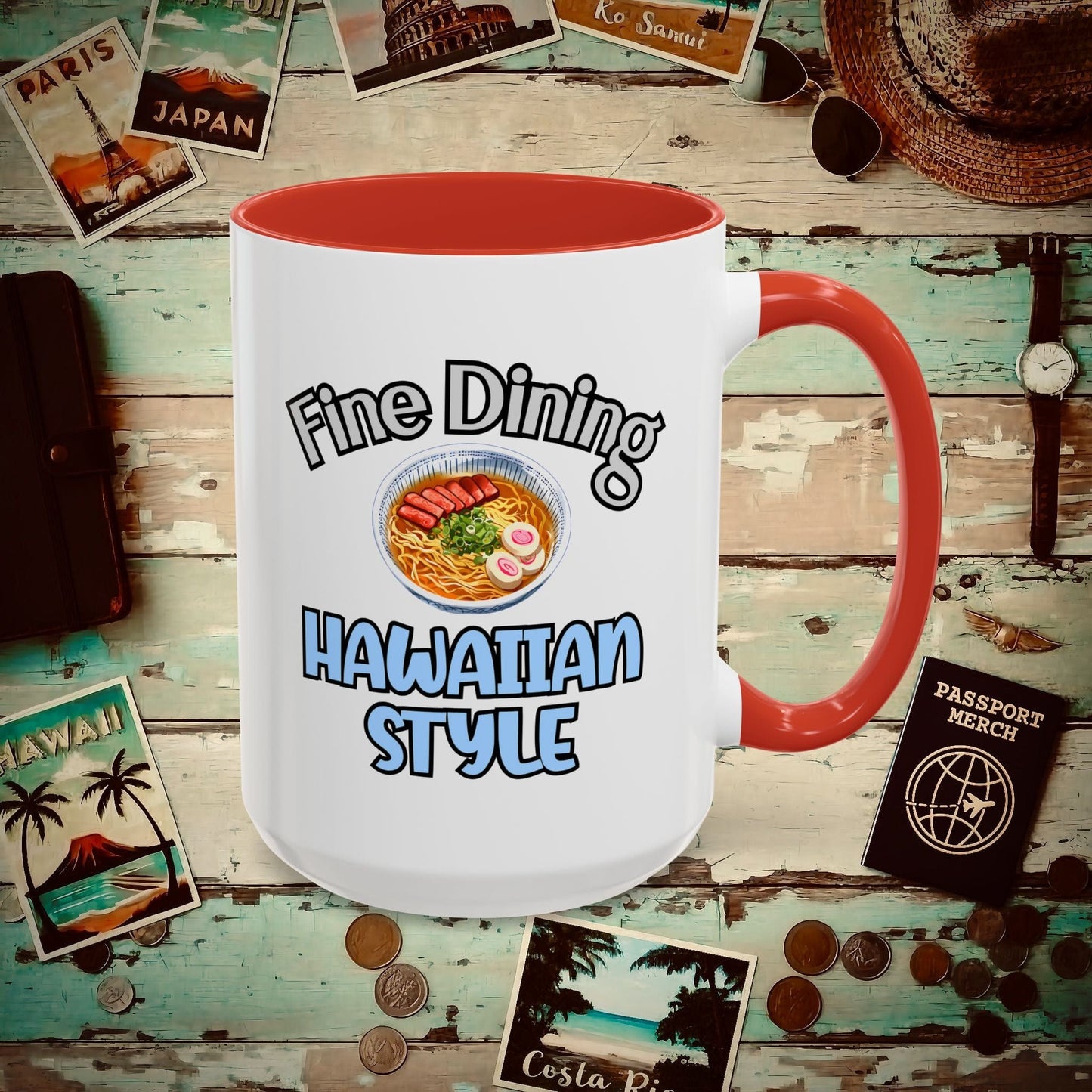 Saimin Fine Dining Hawaiian Style 15oz Mug Red / 15oz