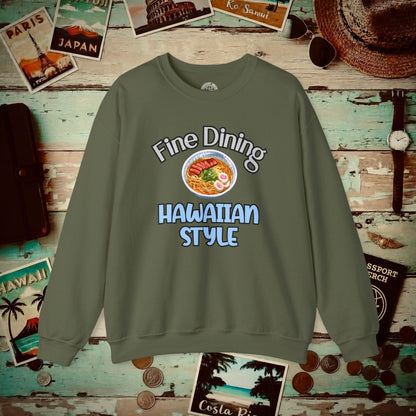Saimin Fine Dining Hawaiian Style Crewneck Military Green / S