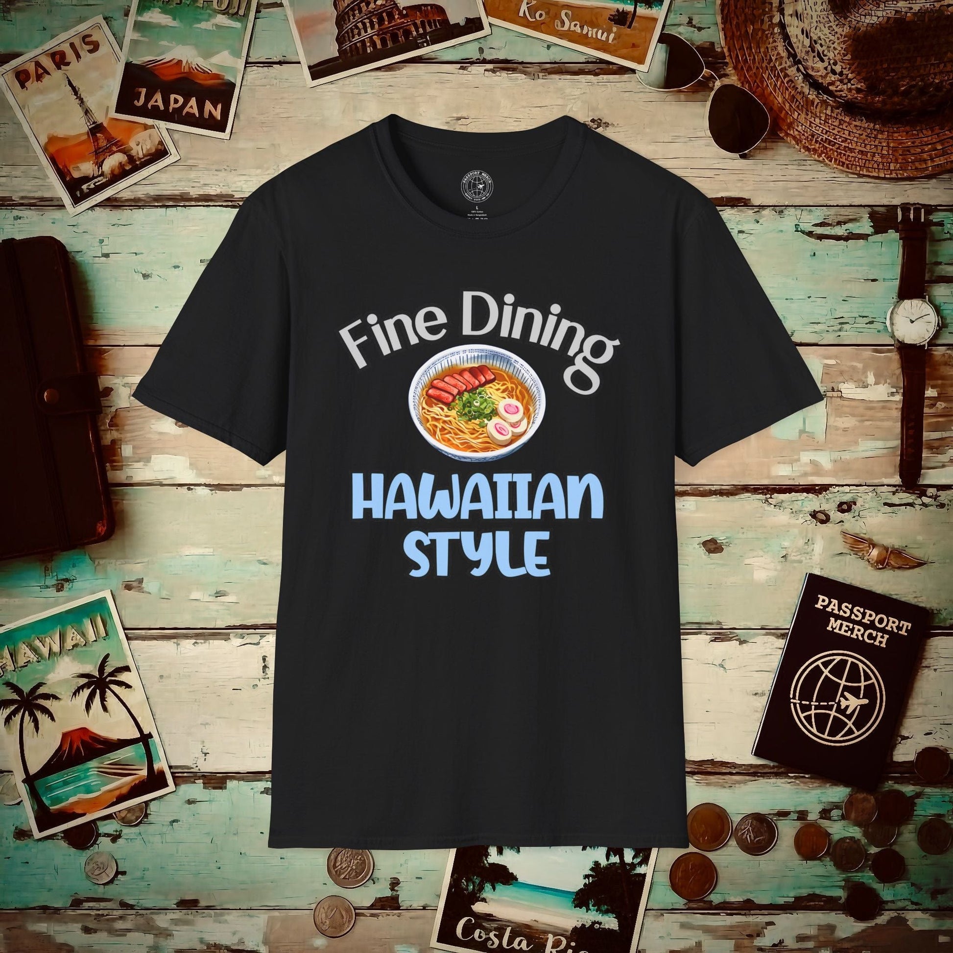 Saimin Fine Dining Hawaiian Style T-Shirt Black / S