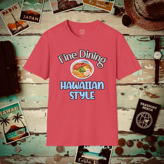 Saimin Fine Dining Hawaiian Style T-Shirt Heather Red / S