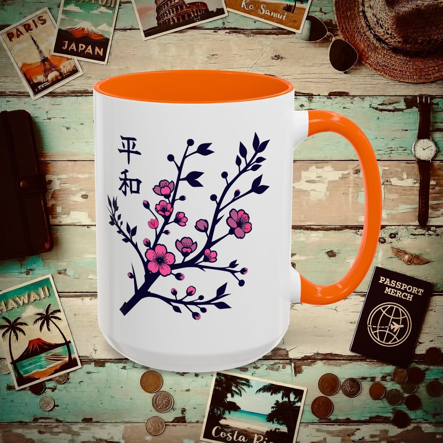 Sakura Serenity, Japan 15oz Mug Orange / 15oz