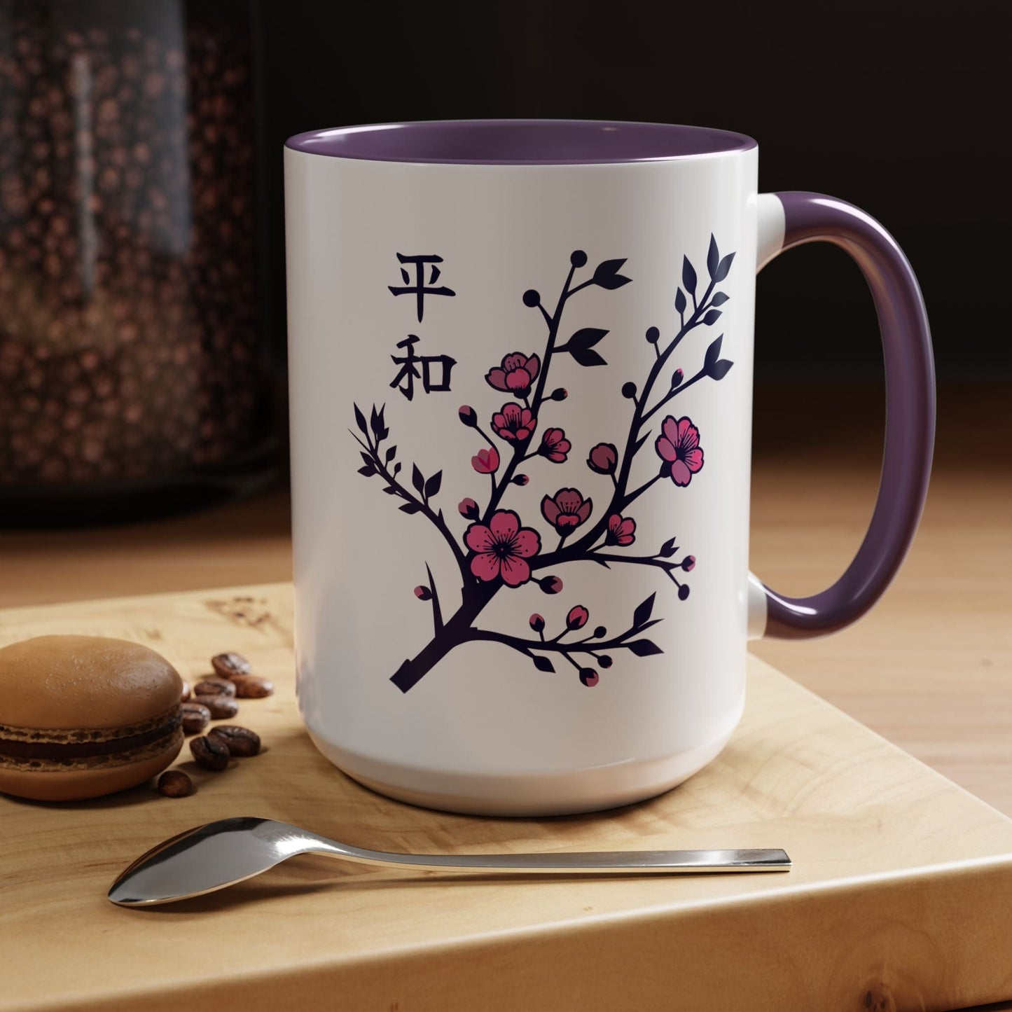 Sakura Serenity, Japan 15oz Mug Purple / 15oz