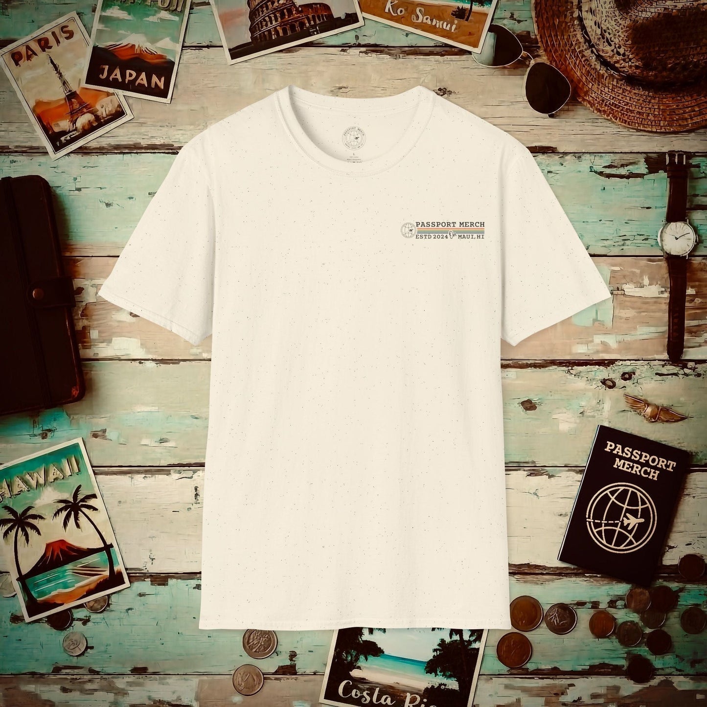 Sakura Serenity, Japan Back Print T-Shirt