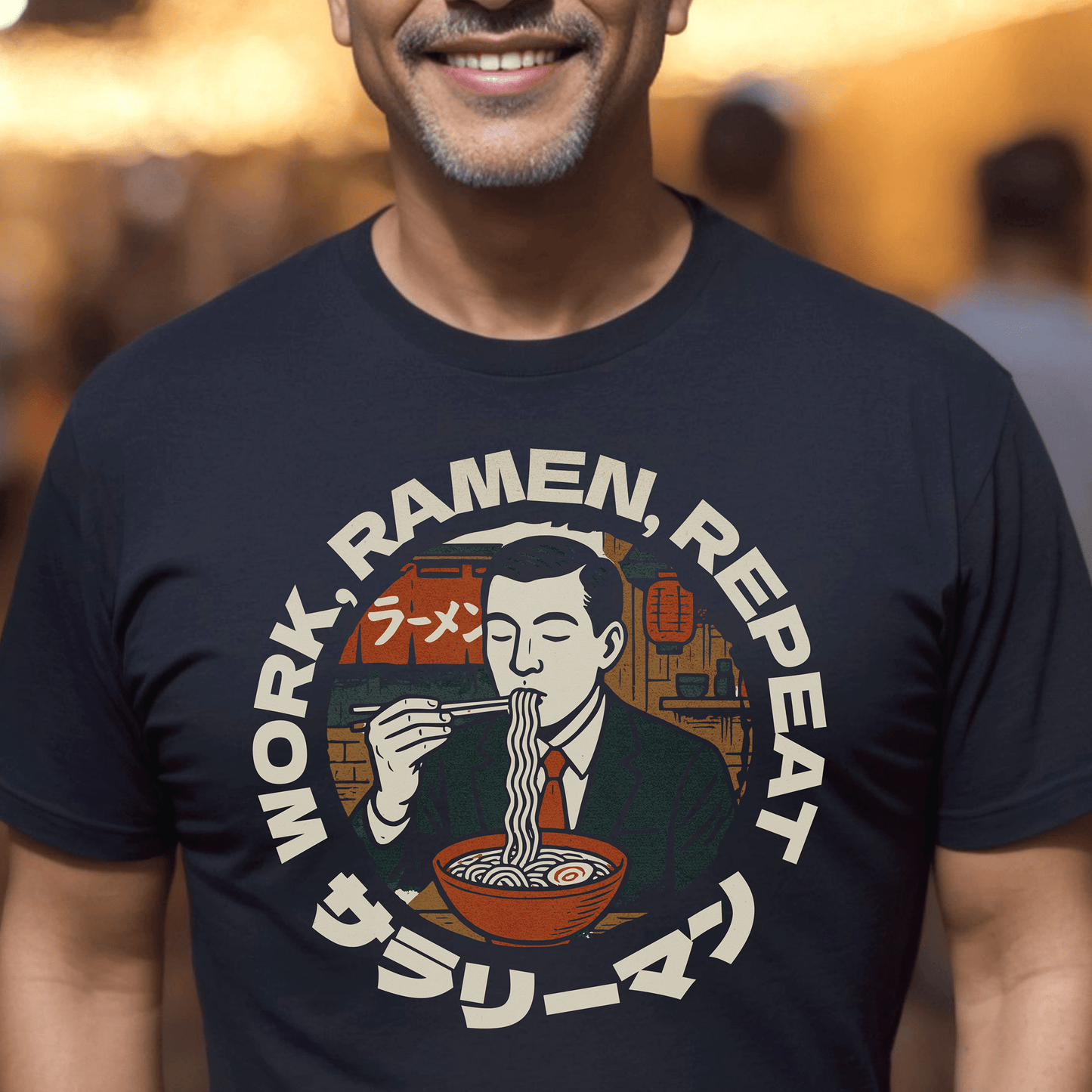 Salaryman - Work, Ramen, Repeat, Japan T-Shirt Black / S