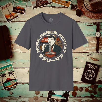 Salaryman - Work, Ramen, Repeat, Japan T-Shirt Charcoal / S