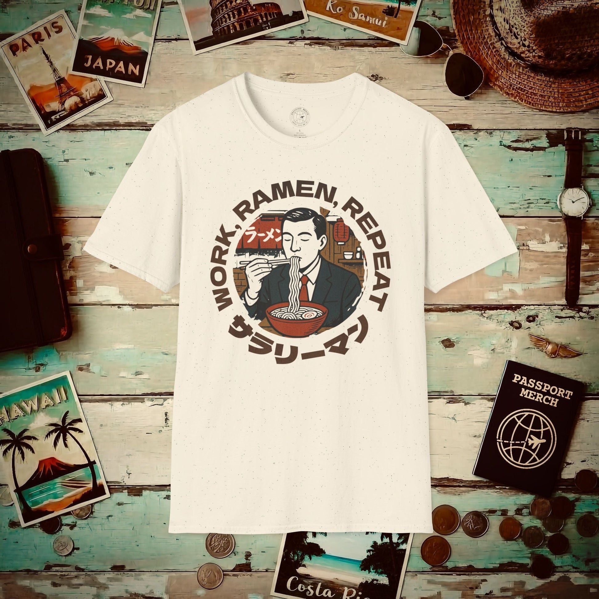 Salaryman - Work, Ramen, Repeat, Japan T-Shirt Natural / S