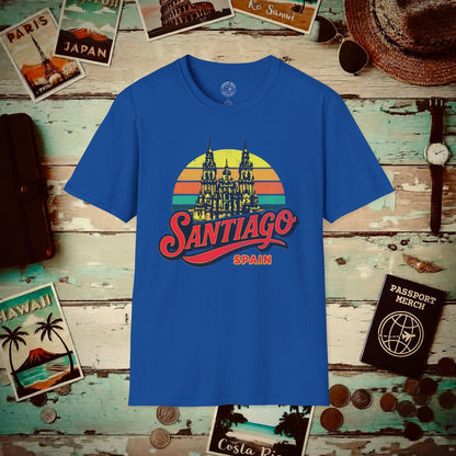 Santiago, Spain - 80's Vintage T-Shirt Royal / S