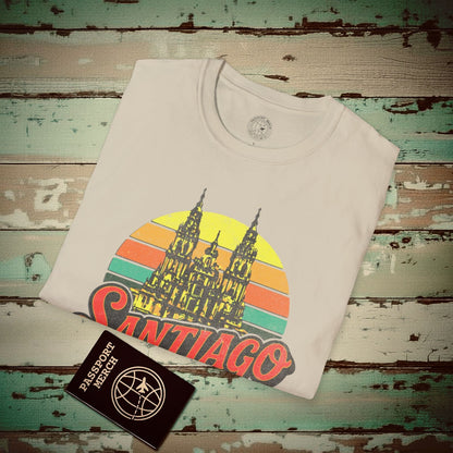 Santiago, Spain - 80's Vintage T-Shirt Sand / S
