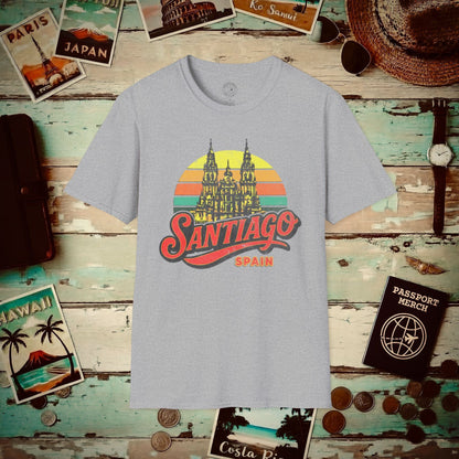 Santiago, Spain - 80's Vintage T-Shirt Sport Grey / S