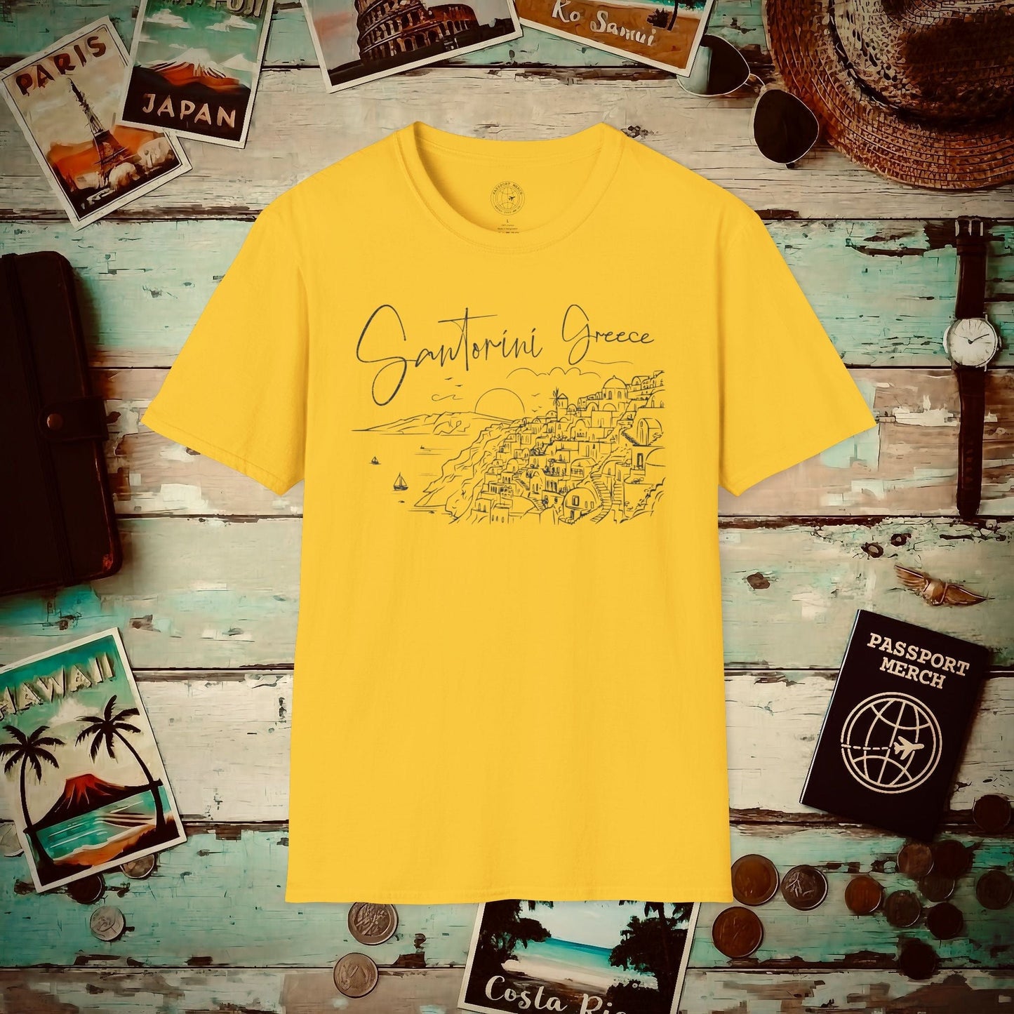 Santorini Dreaming Greece T-Shirt Daisy / S