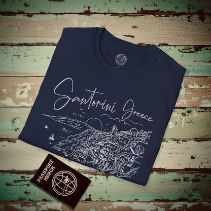Santorini Dreaming Greece T-Shirt Navy / S
