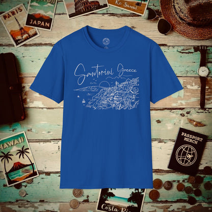 Santorini Dreaming Greece T-Shirt Royal / S