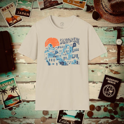 Santorini Shadows, Greece T-Shirt Sand / S