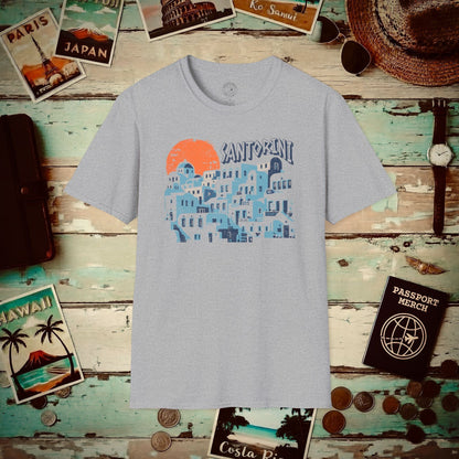 Santorini Shadows, Greece T-Shirt Sport Grey / S