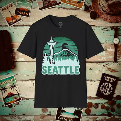 Seattle, Washington - 80's Vintage T-Shirt Black / S