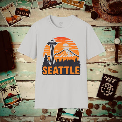 Seattle, Washington - 80's Vintage T-Shirt Ice Grey / S