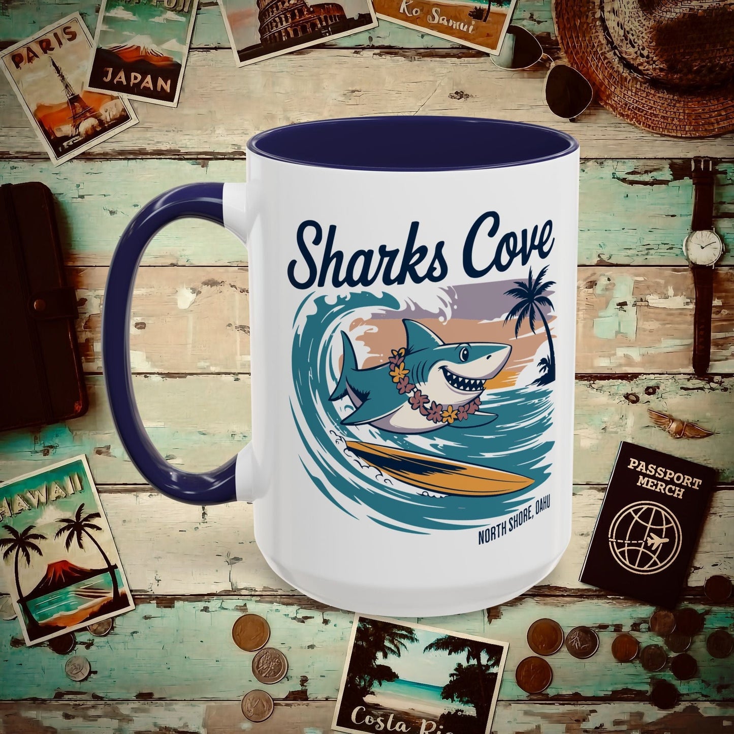 Sharks Cove Oahu, Hawaii 15oz Mug Navy / 15oz