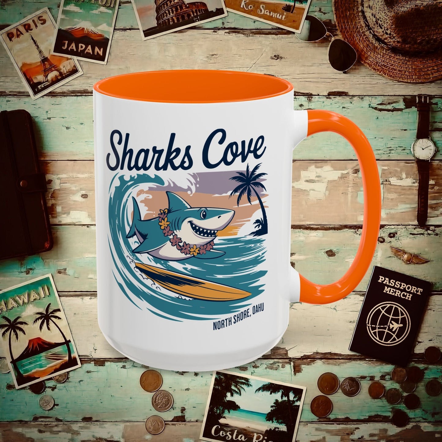 Sharks Cove Oahu, Hawaii 15oz Mug Orange / 15oz