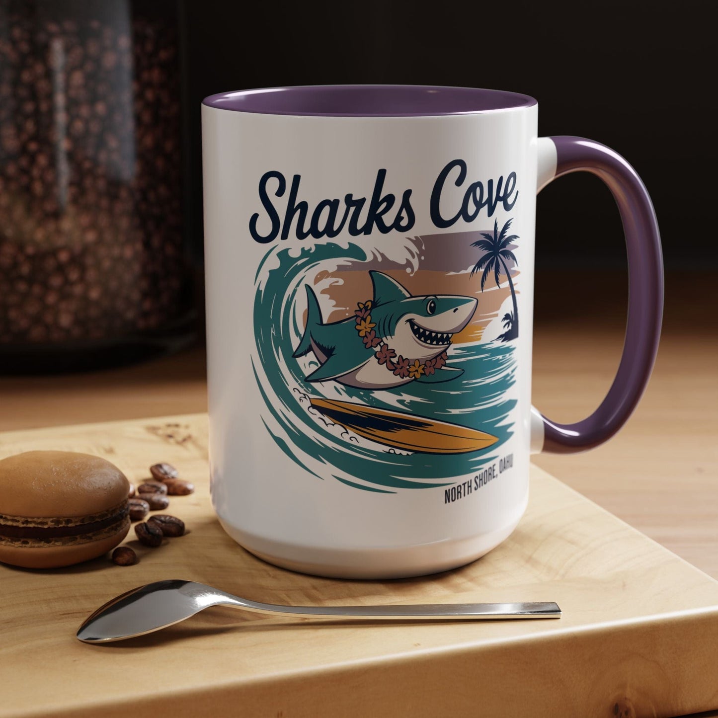 Sharks Cove Oahu, Hawaii 15oz Mug Purple / 15oz