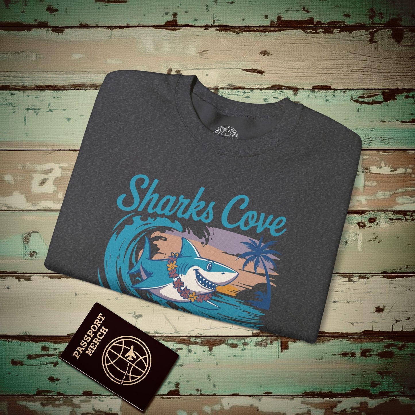 Sharks Cove Oahu, Hawaii Crewneck Dark Heather / S