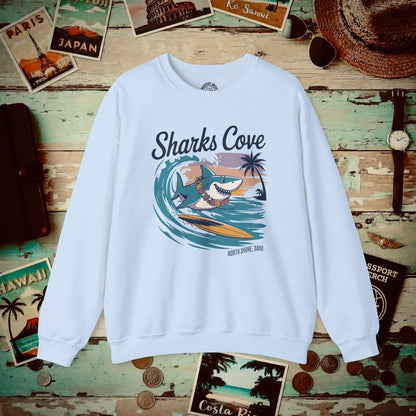 Sharks Cove Oahu, Hawaii Crewneck Light Blue / S