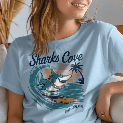 Sharks Cove Oahu, Hawaii T-Shirt Light Blue / S