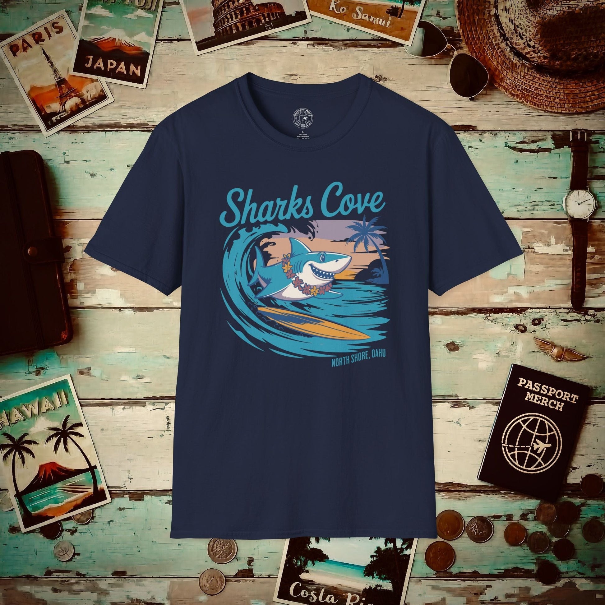 Sharks Cove Oahu, Hawaii T-Shirt Navy / S