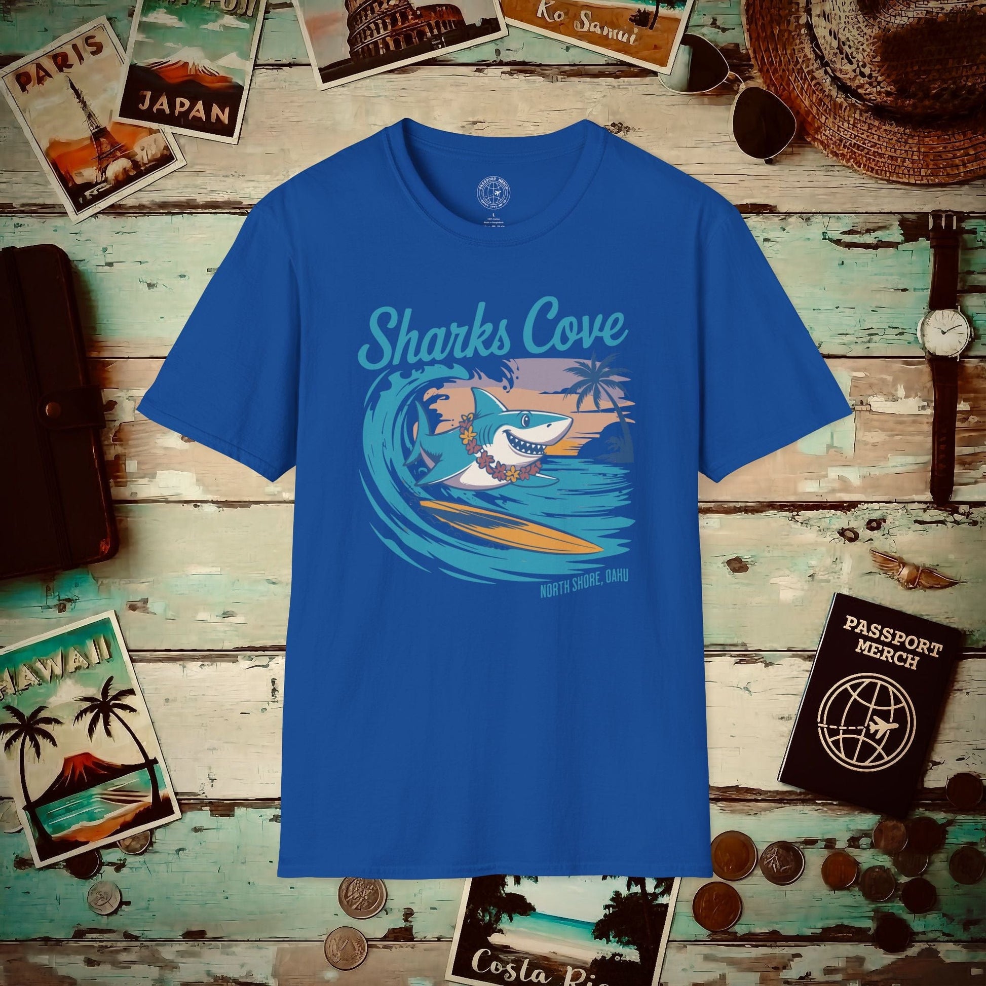 Sharks Cove Oahu, Hawaii T-Shirt Royal / S