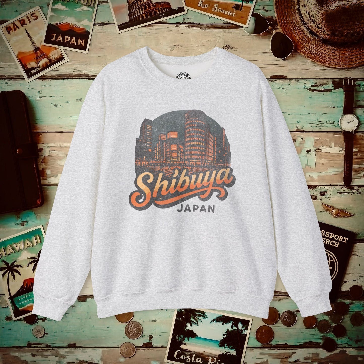 Shibuya, Japan - 80's Vintage Crewneck Ash / S