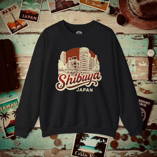 Shibuya, Japan - 80's Vintage Crewneck Black / S