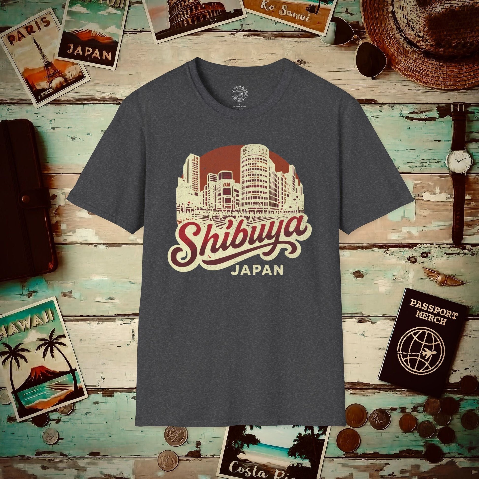 Shibuya, Japan - 80's Vintage T-Shirt Dark Heather / S