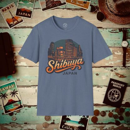 Shibuya, Japan - 80's Vintage T-Shirt Heather Indigo / S