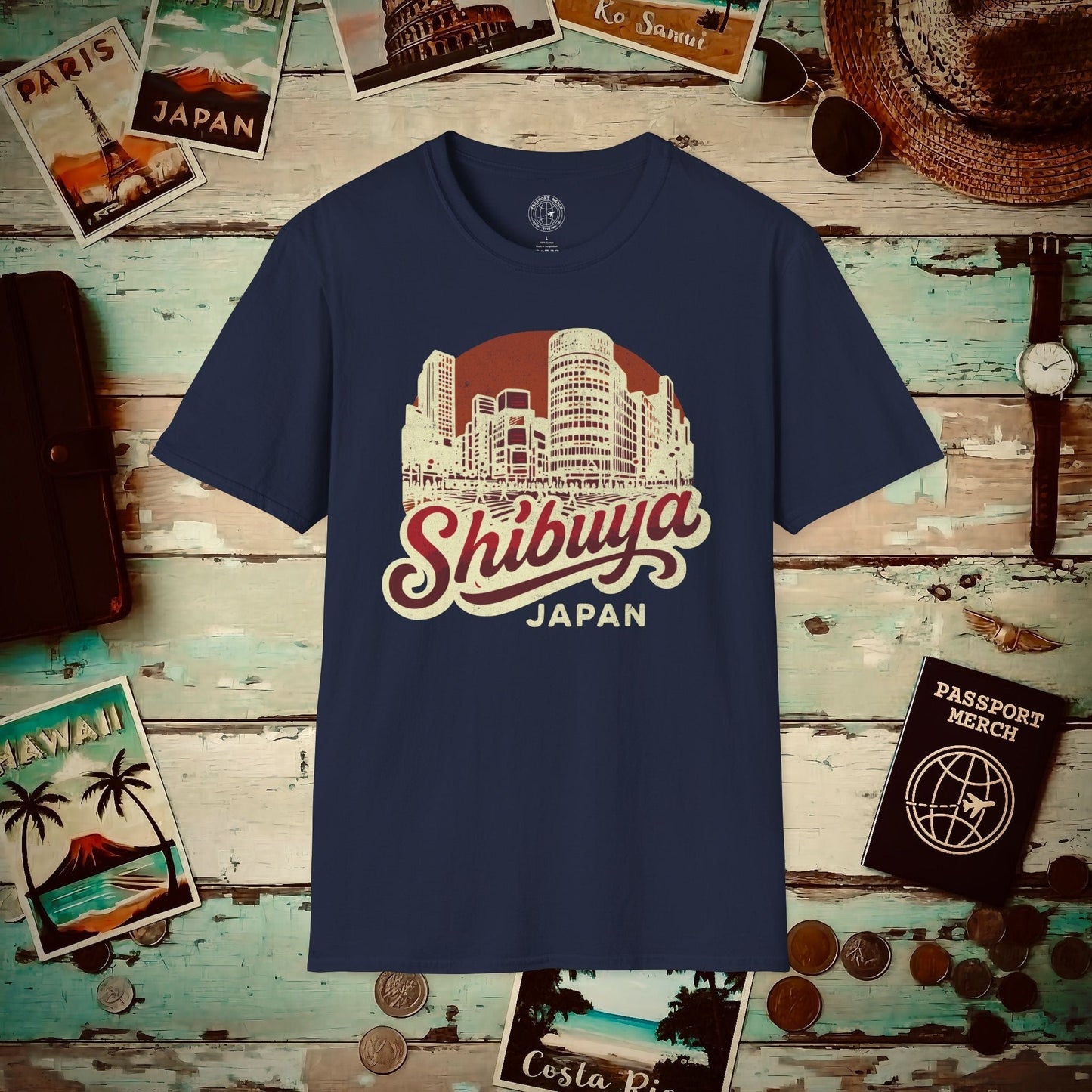 Shibuya, Japan - 80's Vintage T-Shirt Navy / S